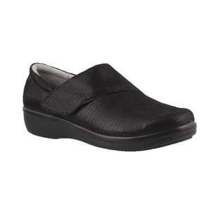NEW ALEGRIA Women's 42 US 11.5 Lauryn Comfort Strap Loafer Shoes Black Shimmer